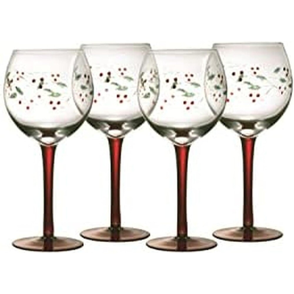 Pflatzgraff Winterberry Wine Goblets, Set Of 4, Clear, 13 fluid ounces